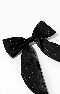 LA Hearts Rhinestone Bow Barrette