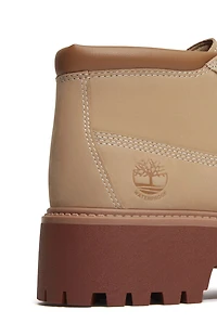Timberland Women's Beige Stone Street Mid Lace-Up Boots