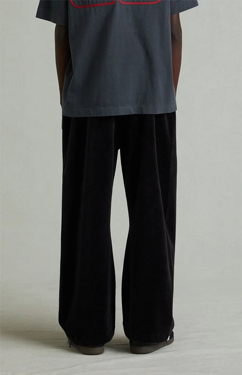 Fear of God ESSENTIALS Kids Vintage Black Velour Flare Sweatpants