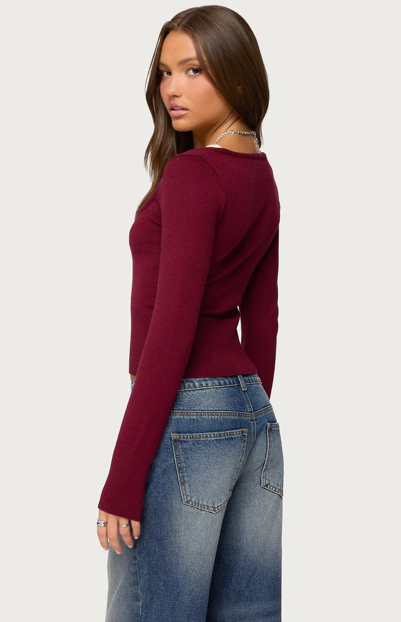 Edikted Cecile Layered Long Sleeve Top
