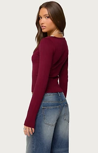 Edikted Cecile Layered Long Sleeve Top