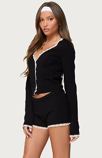 Edikted Sansa Lacey Knit Cardigan