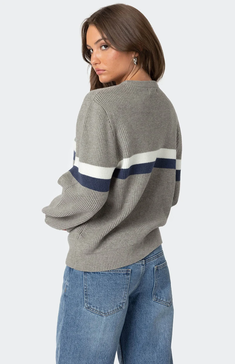 Edikted Nautical Striped Oversized Sweater