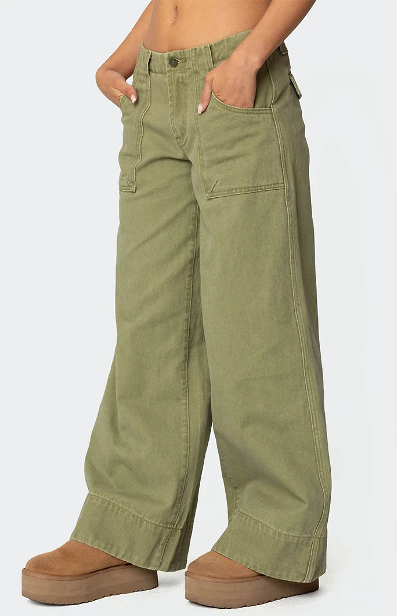Edikted Vivienne Twill Baggy Pants
