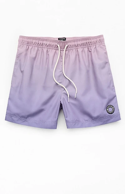 Pacsun Purple Gradient Eco 4.5" Swim Trunks