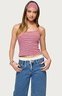 Edikted Two Piece Striped Headband Tank Top