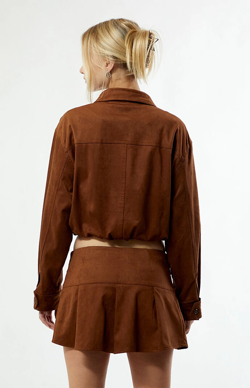 Zemeta Faux Suede Attic Box Mini Skirt