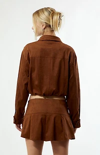 Zemeta Faux Suede Attic Box Mini Skirt