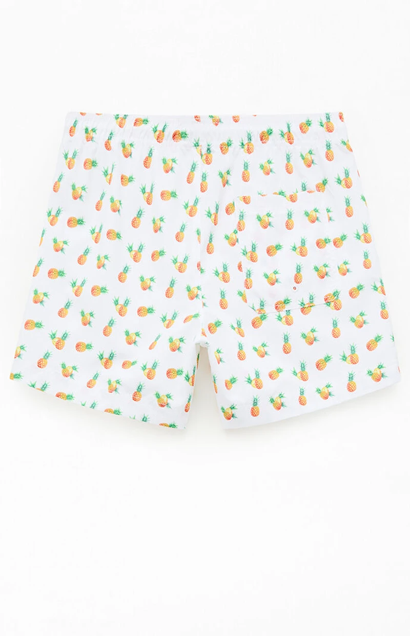 Pacsun Pineapple 4.5" Swim Trunks