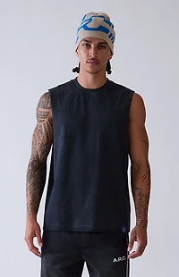 A.R.C. Washed Black Vintage Wash Cut Off Muscle T-Shirt