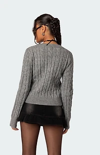 Edikted Minka Fitted Cable Knit Sweater