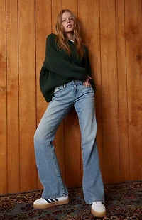 Pacsun Jade Low Rise Bootcut Jeans Light Blue Wash