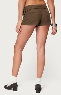 Edikted Karla Pleated Tailored Micro Shorts