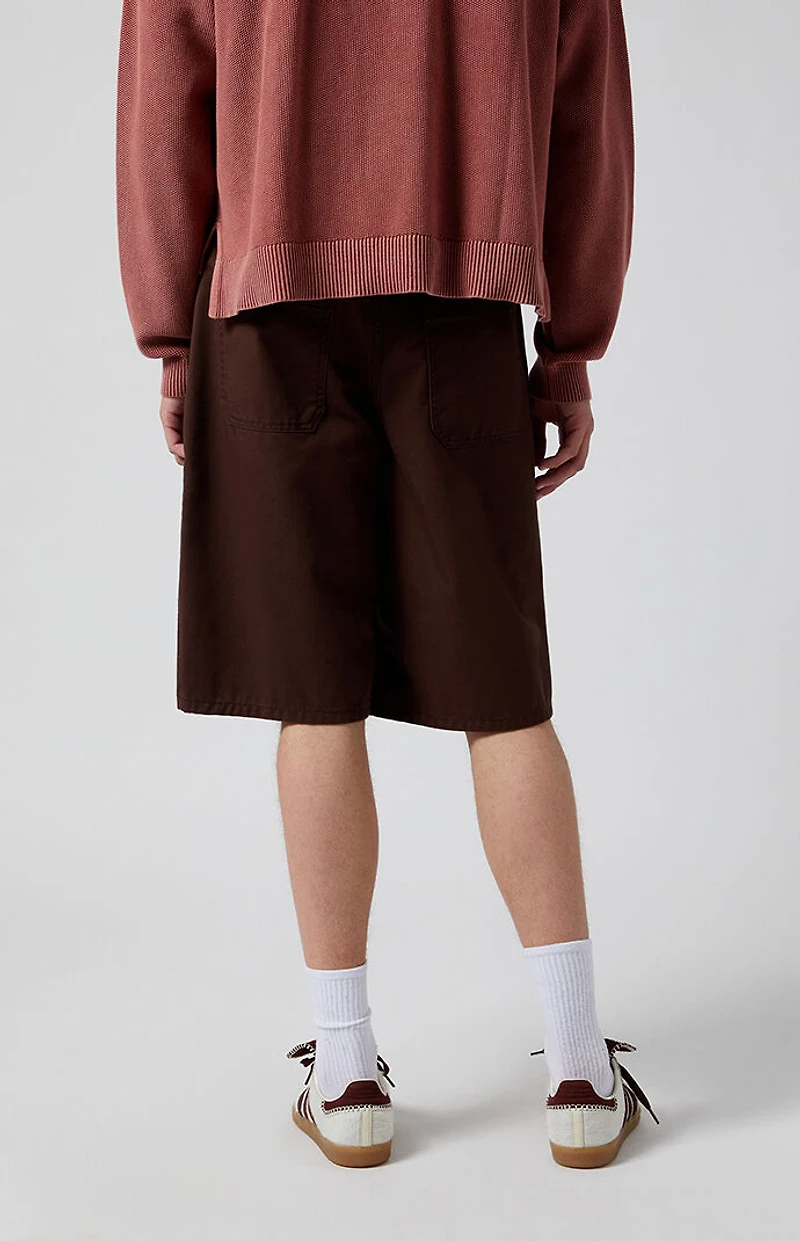 Pacsun Brown Extreme Baggy Shorts