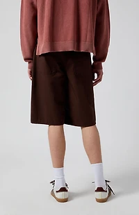 Pacsun Brown Extreme Baggy Shorts