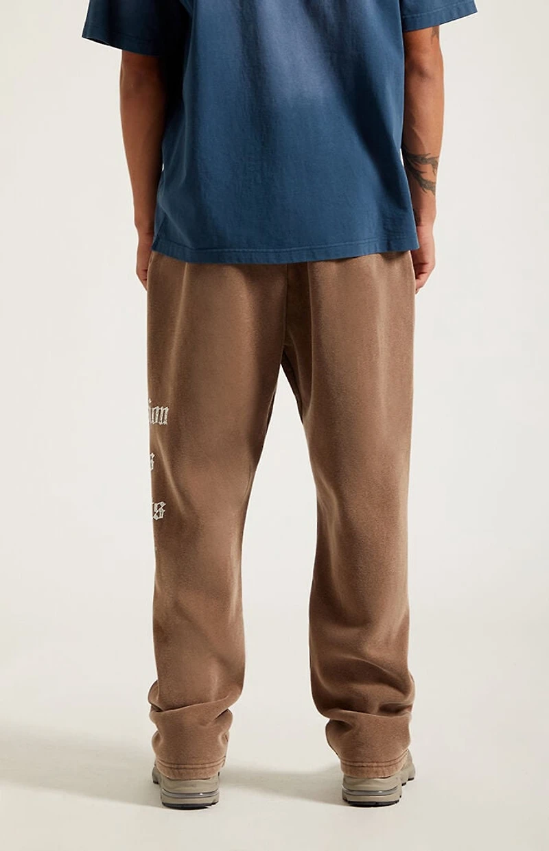 Pacsun Brown Expressions Baggy Sweatpants