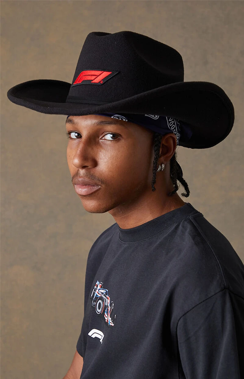 Formula 1 x Pacsun United States Grand Prix 2025 Black F1 Cowboy Hat