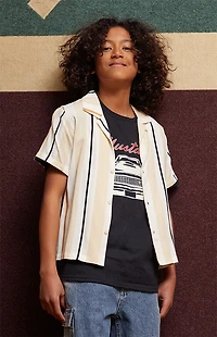 Pacsun Kids Striped Oversized Camp Shirt