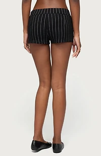 Edikted Violetta Striped Micro Shorts