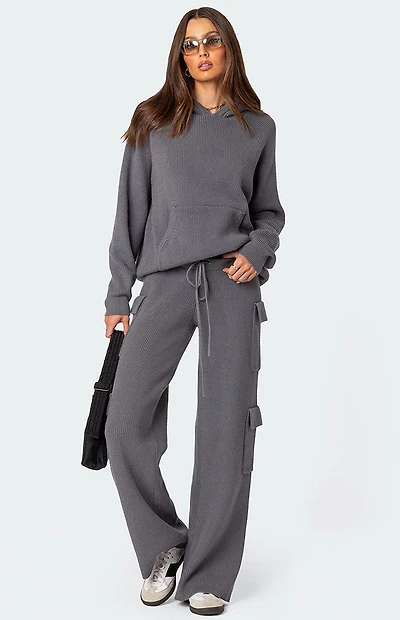 Edikted Wynter Knit Cargo Pants