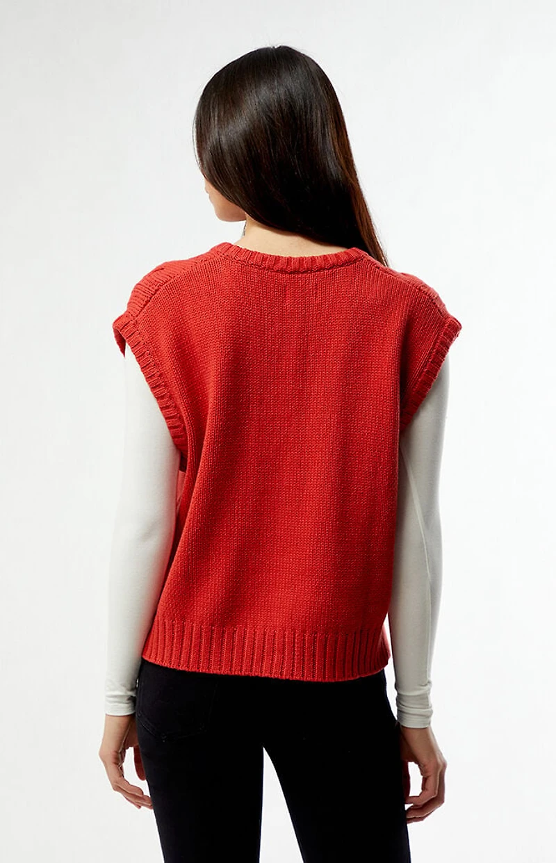 Rhythm Stanley Cable Knit Sweater Vest