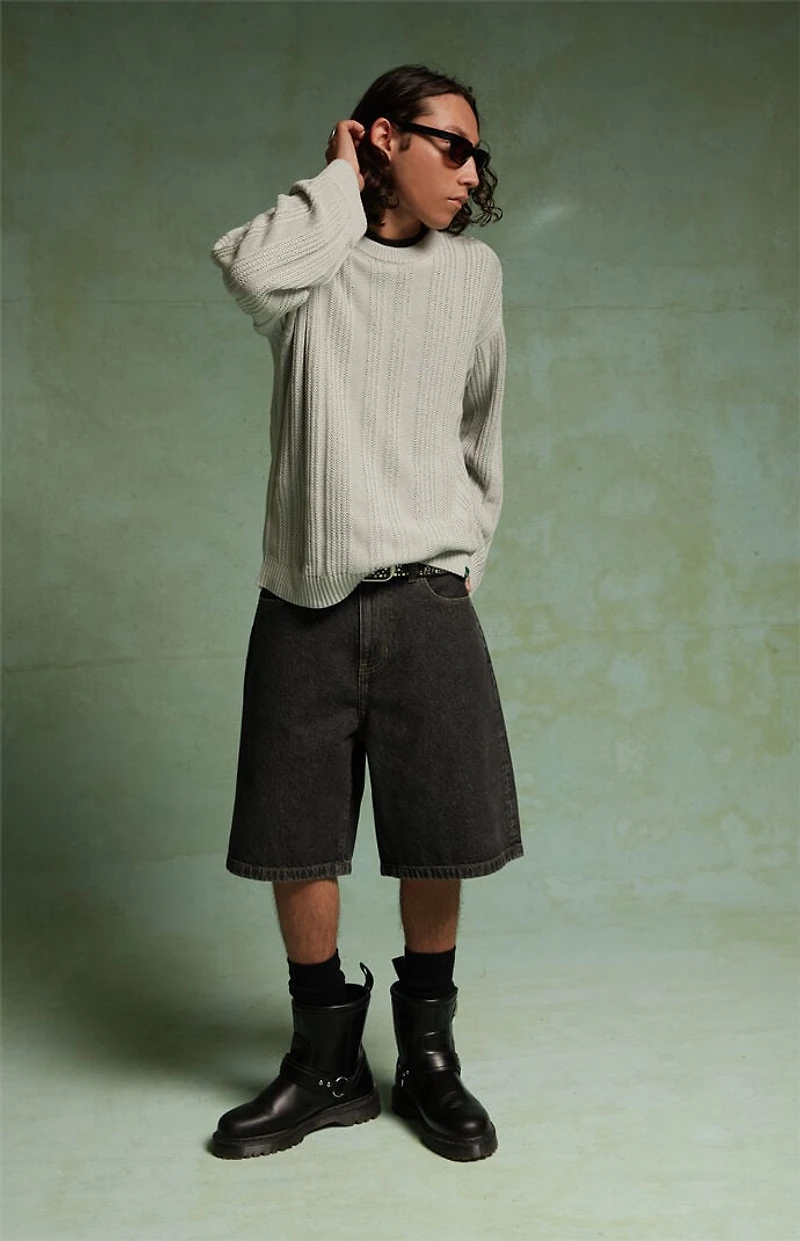 FIELD OF STUDY by Pacsun Ronnie Black Baggy Denim Shorts