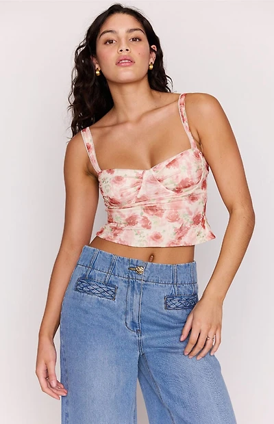 MINKPINK Camille Mesh Bustier Top