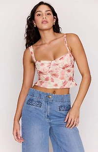 MINKPINK Camille Mesh Bustier Top