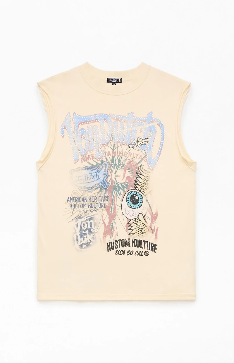Von Dutch Sketch Cut-Off Muscle T-Shirt