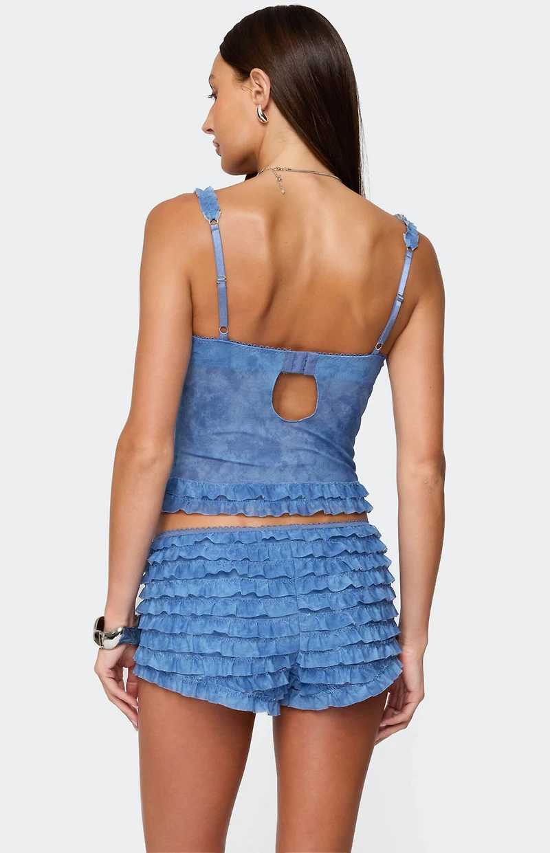 Edikted Shailee Ruffled Bra Top