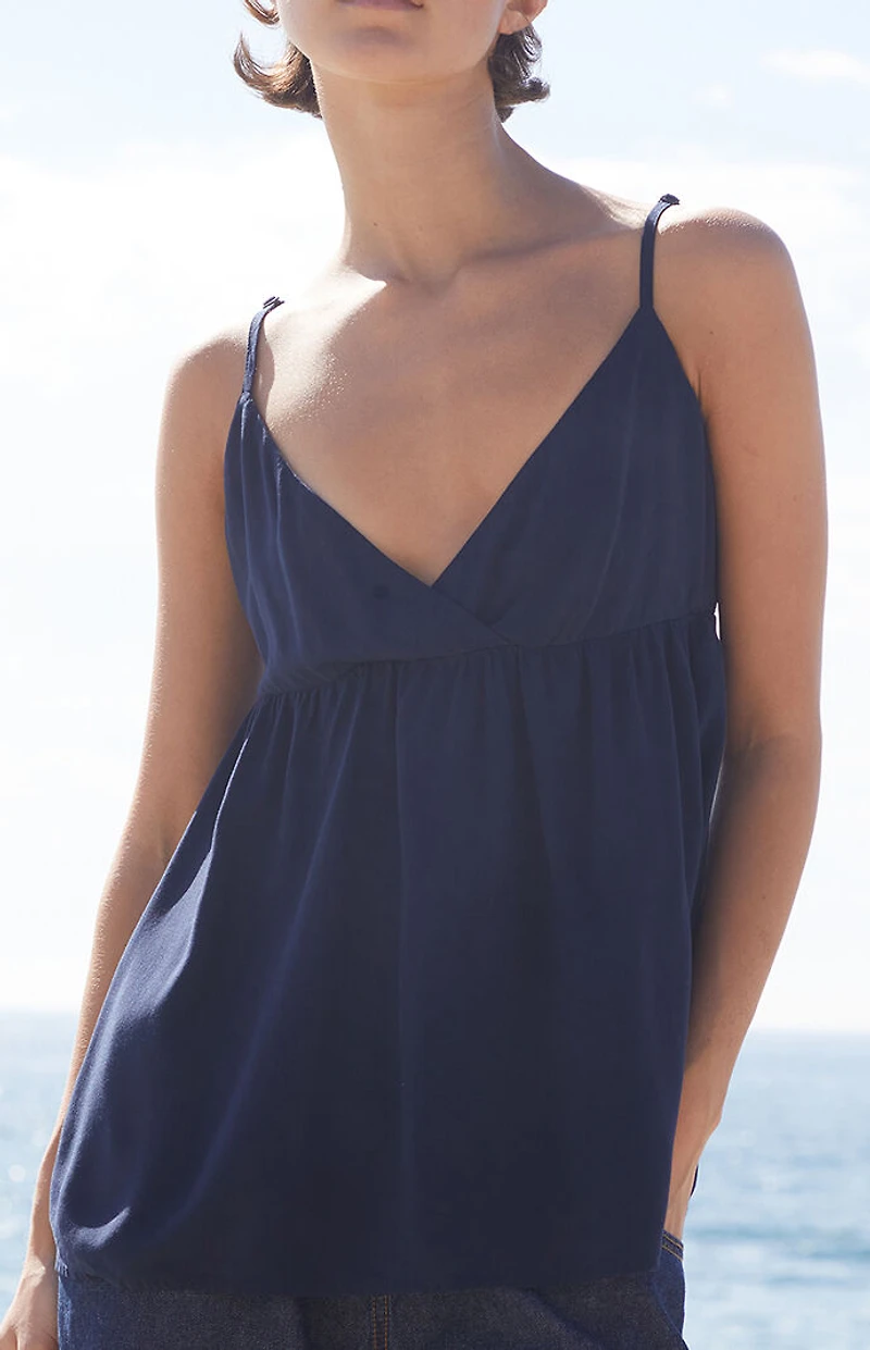 John Galt Blue Edith Tank Top