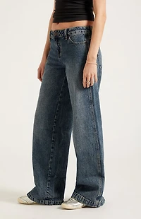 Pacsun Casey Low Rise Baggy Jeans Dark Indigo Tint