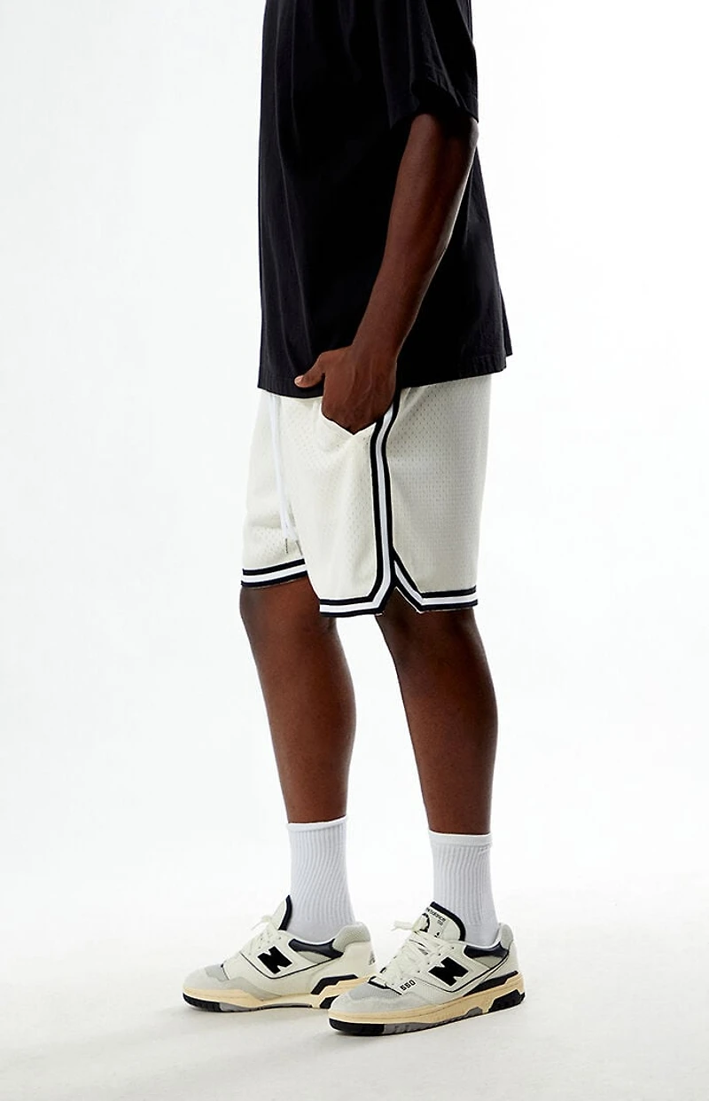 Mitchell & Ness Cream Gameday Mesh Shorts