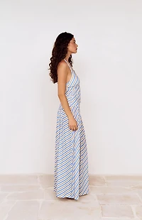 MINKPINK Striped Sancia Halter Midi Dress