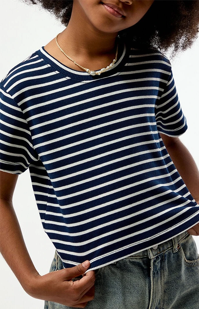 Pacsun Kids Striped Ribbed Skimmer T-Shirt