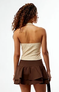 WEWOREWHAT Smocked Ruffle Mini Skirt