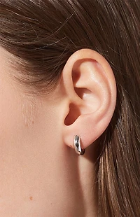 Ana Luisa Giulia Silver Bold Huggie Hoop Earrings