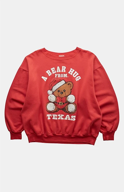 PS VINTAGE '90s Bear Hug From Texas Crew Neck Sweatshirt