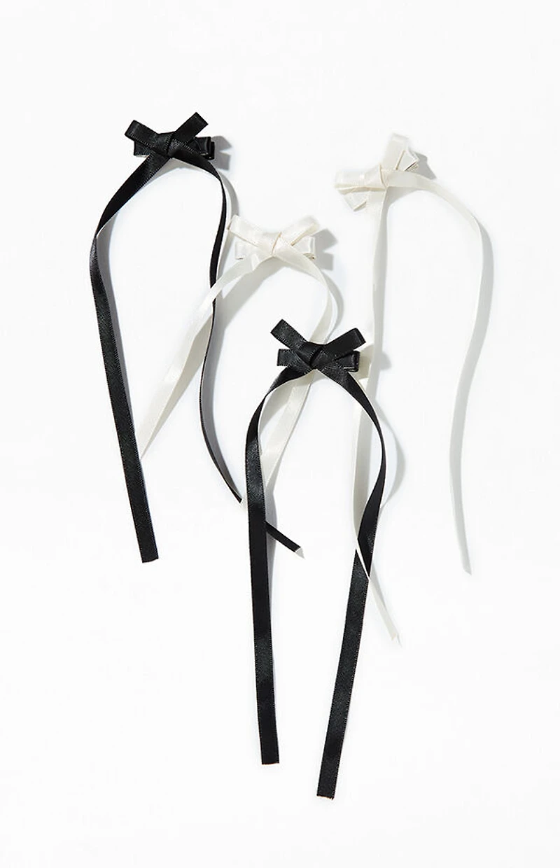 LA Hearts 4 Pack Mini Bow Clips