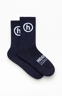 Hidden NY Navy Classic Crew Socks
