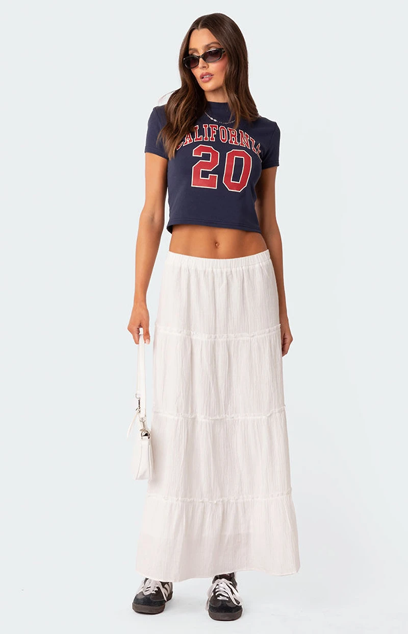 Edikted Charlotte Tiered Maxi Skirt