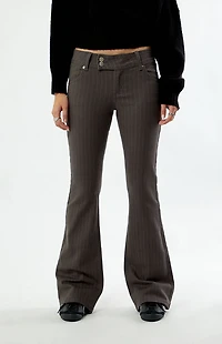 Pacsun Low Rise Flare Pants Stretch Pinstripe