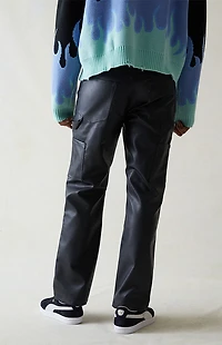 Pacsun Straight Carpenter Faux Leather Pants