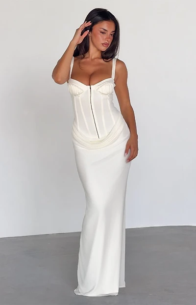 Tiger Mist Ginny Satin Corset Maxi Dress
