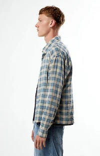 Pacsun Plaid Cropped Flannel Long Sleeve Shirt