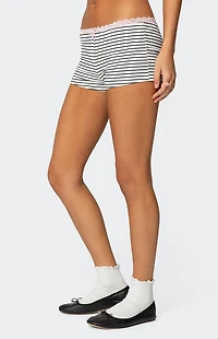 Edikted Sofi Striped Ribbed Shorts