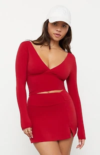 PAC 1980 Active Princess Cinched Yoga Mini Skort