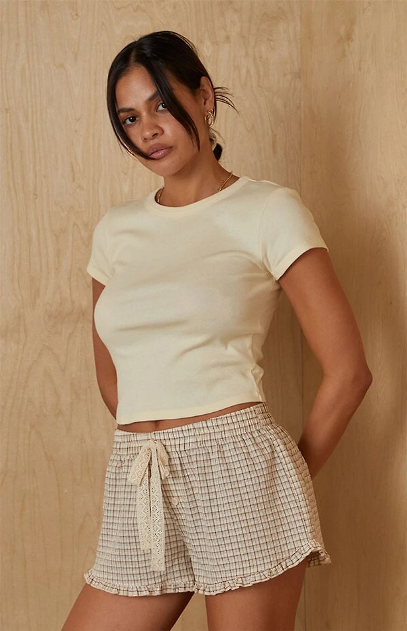 Your Favorite Plaid Lace Tie Boxer Shorts
