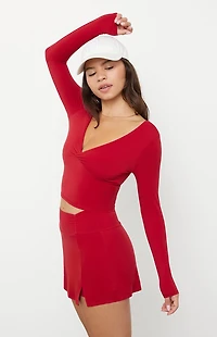 PAC 1980 Active Princess Cinched Yoga Mini Skort