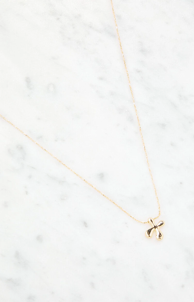 LA Hearts X Initial 14K Gold Plated Necklace